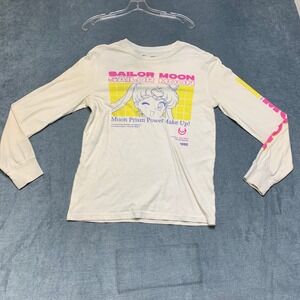 Sailor Moon Moon Prism Power Make Up Shirt Womens Small White Long Sleeve Tee